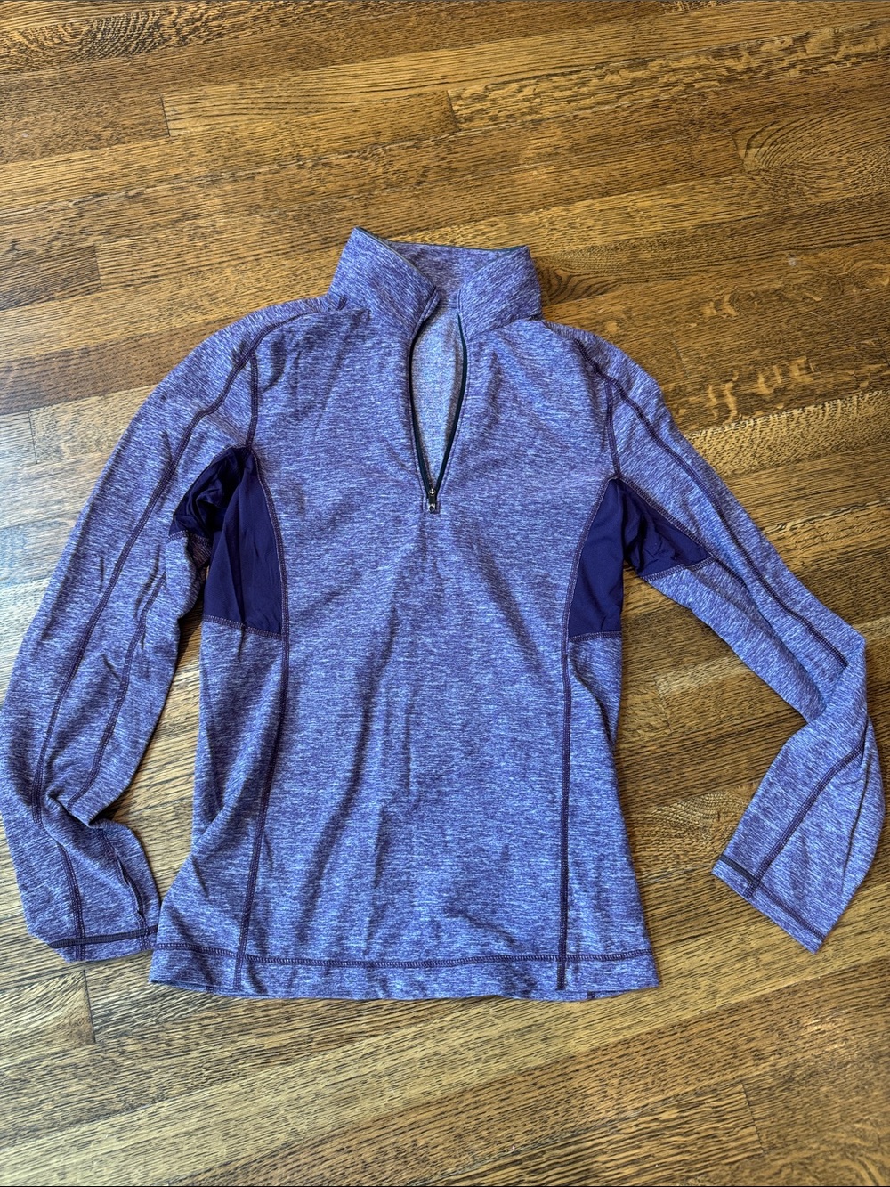 men’s  Purple Quarter-Zip Athletic Top